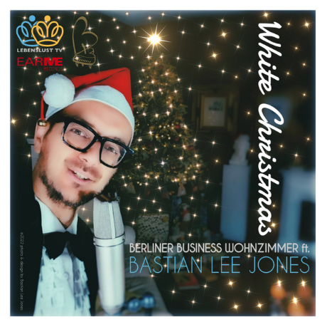 Cover artwork for “White Christmas” by Berliner Business Wohnzimmer feat. Bastian Lee Jones.
